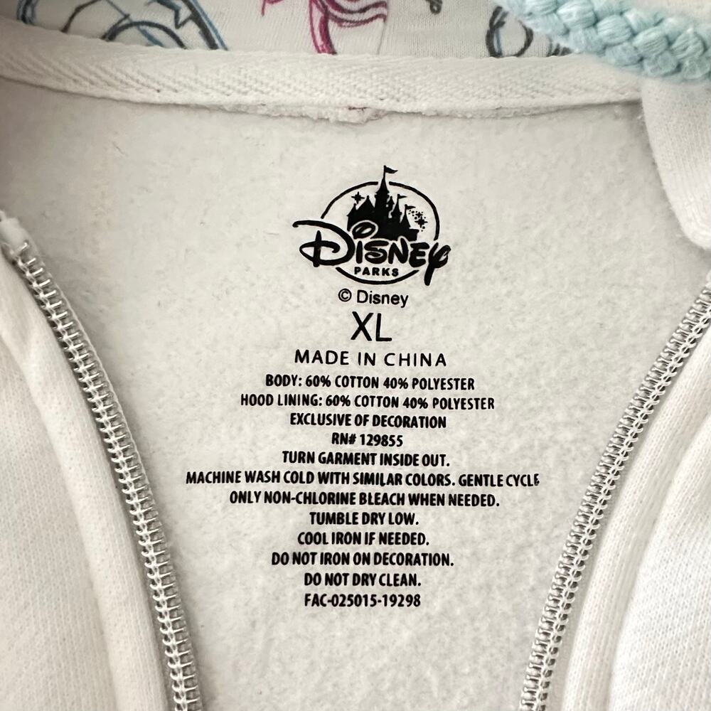 Disney Parks Ink and Paint Castle Full Zip Hoodie Sweatshirt Size XL - Picture 11 of 13